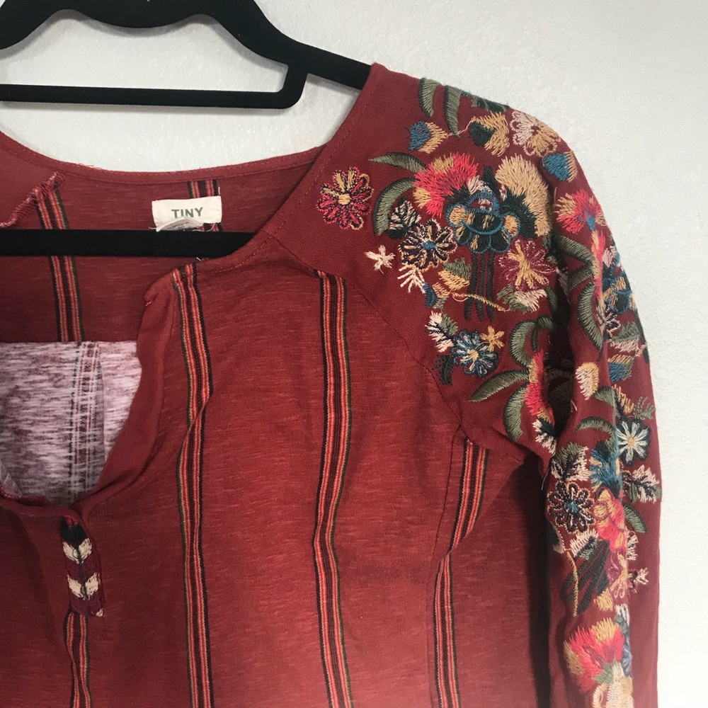 Anthropologie Embroidered Top